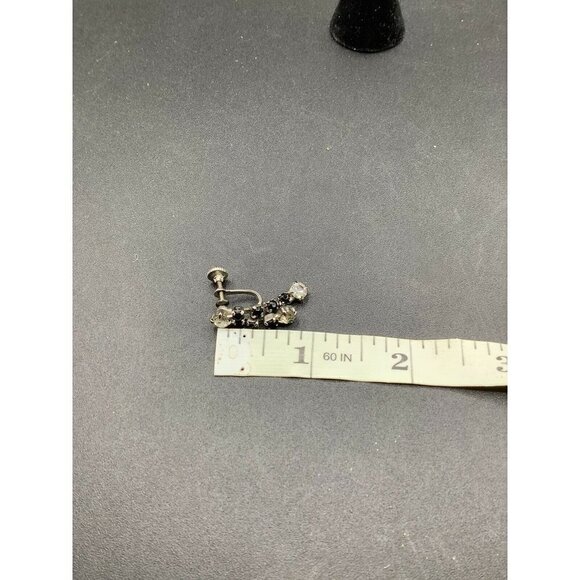 VINTAGE rhinestone screwback drop dangle earrings - Picture 4 of 4